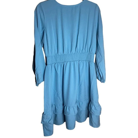 Michelle McDowell NWT Women's Blue Flowy V-Neck Brunch Carolyn Dress Size Small - Picture 5 of 7